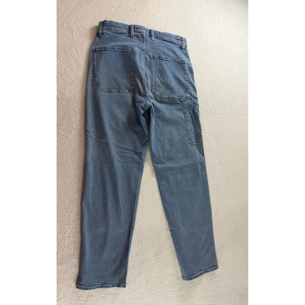 Uniqlo Utility Painter Pants Mens Small Blue Denim Carpenter Jeans Hammer Loop
